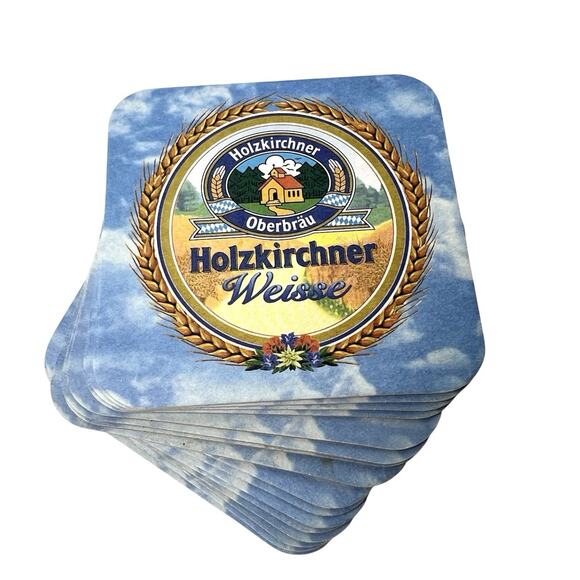 Holzkirchner Weisse German Beer Coasters Lot 18 Paper Cardboard Square 3.5 Inch - Picture 1 of 5